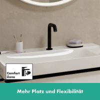 Vorschau: Hansgrohe Tecturis S 2-Loch Waschtischarmatur 150 CoolStart mit Ablaufgarnitur, schwarz matt