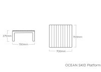 Vorschau: KETTLER OCEAN SKID PLATFORM Lounge-Tisch, Teak-Holz-Platte, anthrazit 0105934-7300