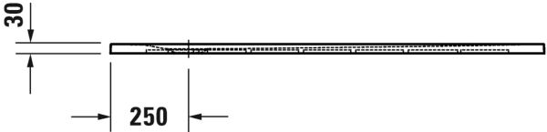 Duravit Sustano Duschwanne 180x80cm, rechteckig, schneidbar technische Zeichnung