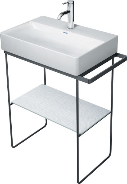 Duravit DuraSquare Metallkonsole bodenstehend/Wandmontage zu Waschtisch 235660, schwarz matt 0031134600