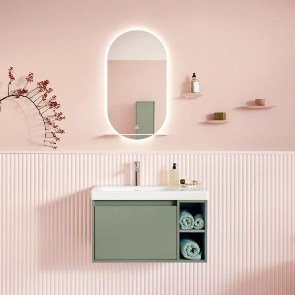 Villeroy&Boch Skyla Waschtisch 80x46cm, Ablagefläche rechts