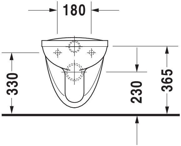 Duravit D-Code Wand-WC 56x35,5cm, rund, HygieneGlaze, weiß