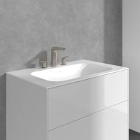 Vorschau: Villeroy&Boch Antao Dreiloch-Waschtischarmatur mit Push-Open Ablaufgarnitur
