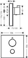 Vorschau: Hansgrohe ShowerSelect Glas Thermostat Highflow Unterputz, 1 Verbr./1 Ausg., weiss/chrom
