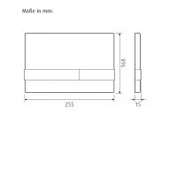 Vorschau: WimTec CANTO 2-Mengen WC-Betätigungsplatte passend zu WimTec SLK, weiß/matt chrom
