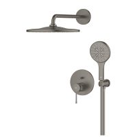 Vorschau: Grohe Essence Duschsystem Unterputz mit Rainshower Mono 310, hard graphite gebürstet