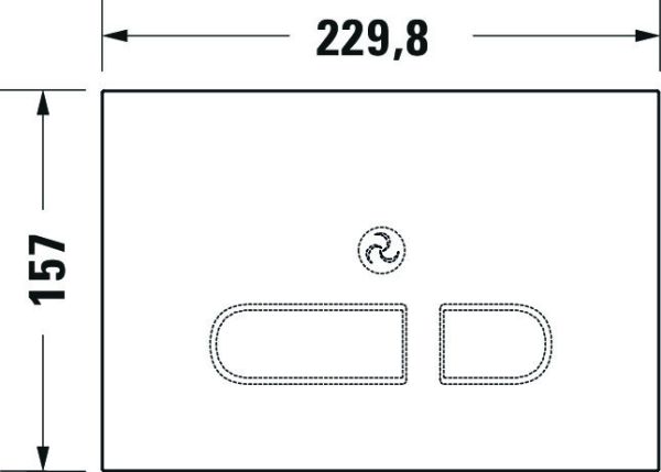 Duravit DuraSystem berührungslose elektronische Betätigungsplatte aus Glas für WC A2