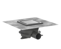 hansgrohe RainDrain Spot Plus Punktablauf 15x15cm, höhenverstellbar, edelstahl gebürstet 56225800