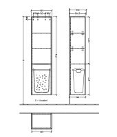 Vorschau: Villeroy&Boch Subway 3.0 Hochschrank mit 1 Tür und 1 Wäscheklappe
