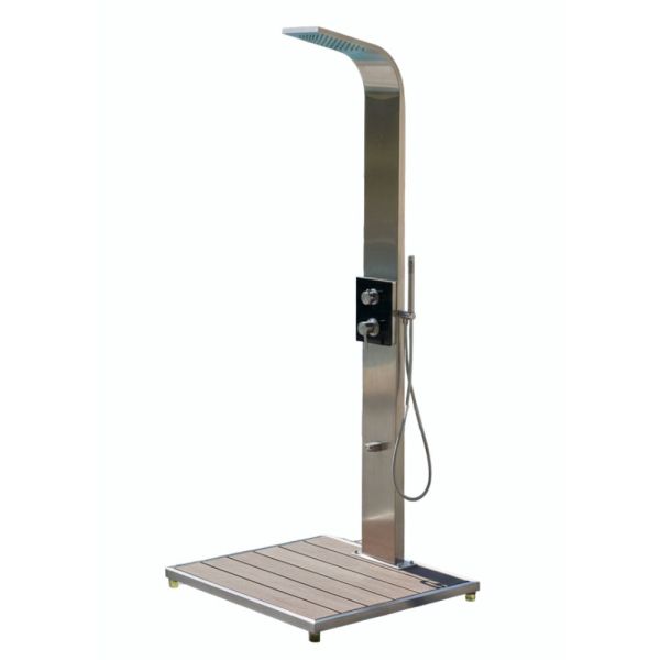 Ideal Helena 2.0 Modell 70 Gartendusche für Kalt- und Warmwasser mit Kopf-, Körper- und Handdusche