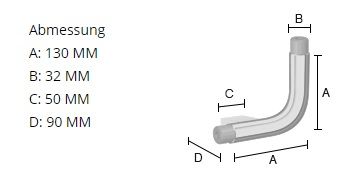 Smedbo Living Verbindungselement L-form rechts, chrom