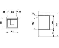 Vorschau: Laufen Base 2.0 Waschtischunterbau 42cm für Val Handwaschbecken H815281