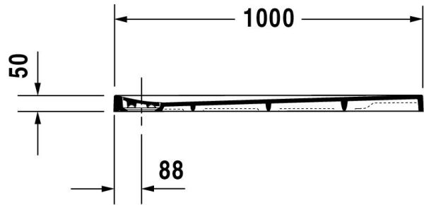 Duravit Stonetto Duschwanne rechteckig 80x100cm, Mineralguss