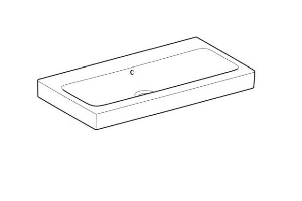 Geberit iCon Waschtisch ohne Hahnloch, 90x48,5cm, weiß 124093000_1