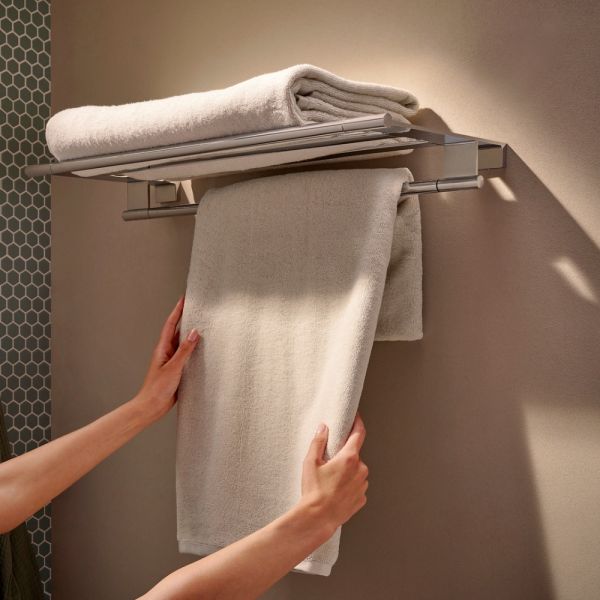 hansgrohe AddStoris S Handtuchablage mit Handtuchhalter, chrom 41781000