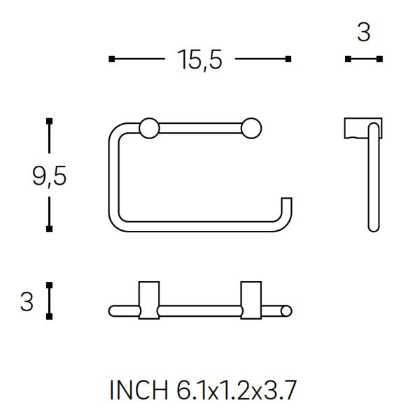 Cosmic Logic Rollenhalter/Handtuchring, edelstahl poliert
