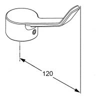 Vorschau: Kludi Provita Public-Armhebel 120mm, chrom 7493005-00 1