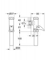 Vorschau: Grohe DAL-Automatic-Spüler DN 20 für WC Aufputz, chrom