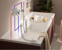 Vorschau: hansgrohe Tubset universal Grundkörper Ab- und Überlaufgarnitur für Badewannen 58152180