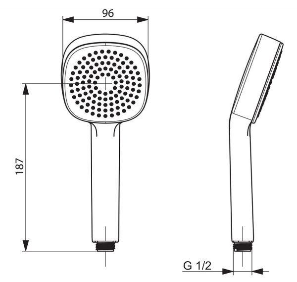 Hansa Hansabasicjet Style Handbrause, Eco-Durchfluss, 1-strahlig, chrom