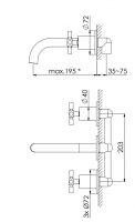 Vorschau: Steinberg Serie 250 3-Loch Waschtischwandarmatur 195mm, matt black 250190S