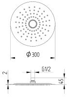 Vorschau: Avenarius Shower Regenbrause extra flach Ø 30cm, chrom