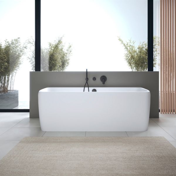 Duravit Wave Wanneneinlauf rund, schwarz matt