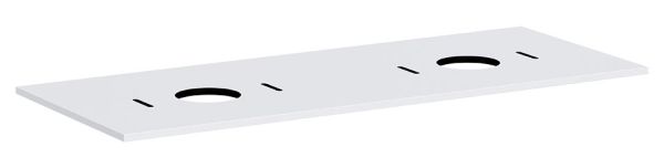 hansgrohe Xilesa E Konsole 137,5x55cm für 2 Aufsatzwaschtische ohne Hahnloch weiß matt 54280700