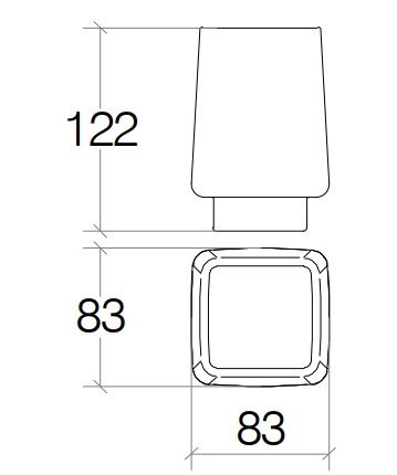 Lineabeta DADO Becher, weiß 61221.09