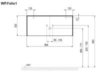 Vorschau: Alape WP.Folio1 Waschplatz rechteckig 80x50cm weiß, mit Hahnloch, inkl. Waschtischunterschrank