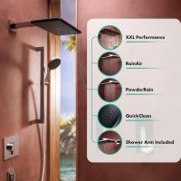 Vorschau: hansgrohe Raindance Alive Q Duschkopf 210/340 2 Strahlarten mit Brausearm, chrom