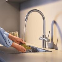 Vorschau: Grohe Blue 2.0 5-in-1-Armatur, C-Auslauf, supersteel 104416DC01