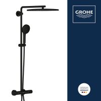 Vorschau: Grohe Vitalio Joy+ CoolTouch System 350x230 Duschsystem mit Thermostat, Aufputz, schwarz matt