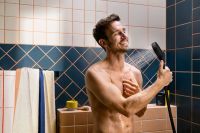 Vorschau: hansgrohe Activera Select S Brausesystem Aufputz mit Thermostat, EcoSmart, schwarz matt