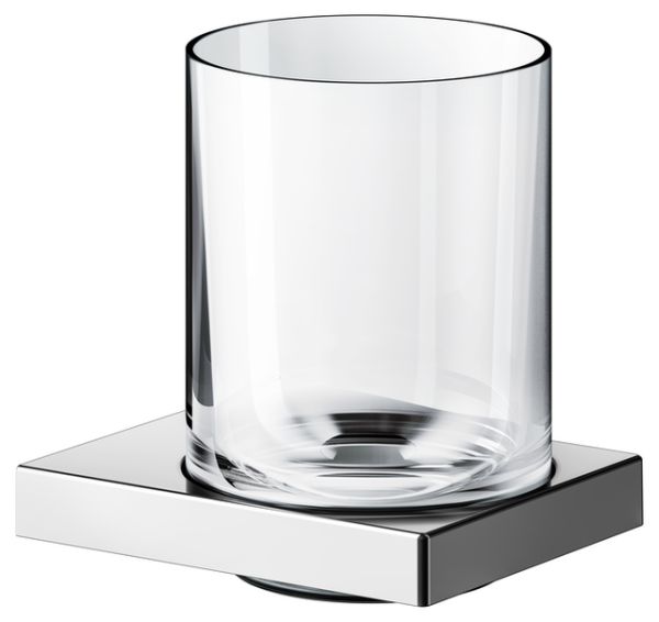 Keuco Edition 90 Square Glashalter mit Echtkristall-Glas, chrom 19150019000