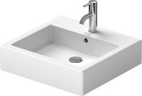 Vorschau: Duravit Vero Waschtisch rechteckig 50x47cm, 1 Hahnloch, mit Überlauf, WonderGliss, geschliffen, weiß 04545000271