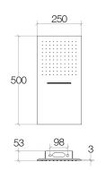 Vorschau: lineabeta SUPIONI Kopfbrause 50x25cm, flach mit Wasserfall, edelstahl poliert