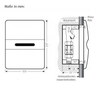 Vorschau: WimTec MULTI Berührungslose Einzelurinalsteuerung 9V Batteriebetrieb Nachrüstset