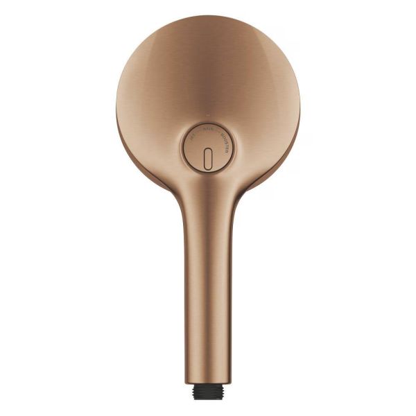 Grohe Vitalio Joy+ 120 Handbrause mit 3 Strahlarten, 6,3 l/min, warm sunset gebürstet 134863DL00 