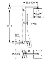 Vorschau: Grohe Euphoria Cube XXL System 230 Duschsystem mit Einhandmischer für die Wandmontage, chrom