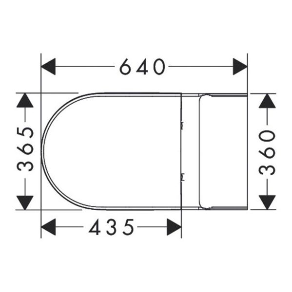 hansgrohe EluPura Original S Stand WC Set mit horizontalem Abgang, HygieneEffect, weiß