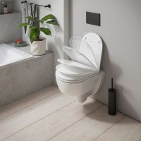 Vorschau: Duravit D-Code Wand-WC rimless Set mit SoftClose WC-Sitz 54x37cm, weiß 45130900A1