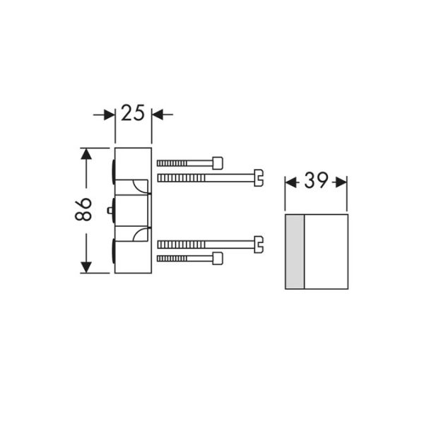 Axor iBox universal Grundkörper-Verlängerung 25mm