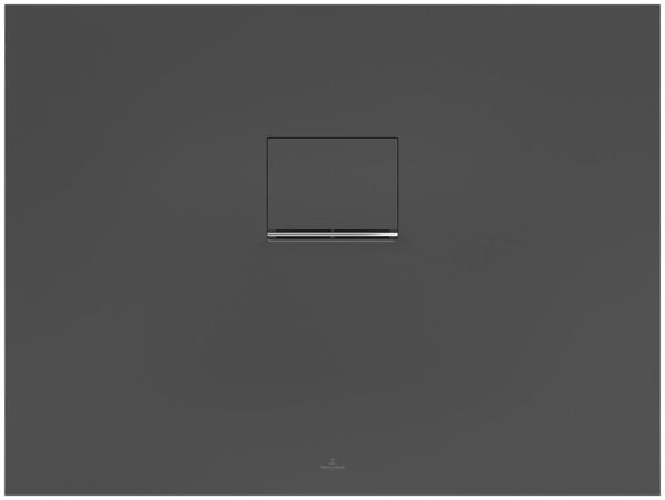 Villeroy&Boch Squaro Infinity Quaryl®-Duschwanne, flächenbündiger Einbau, 100x75cm, anthracite, UDQ1075SQI2IV-1S
