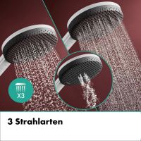 Vorschau: hansgrohe Raindance Alive Select S Duschkopf 125 3 Strahlarten, weiß matt