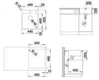 Vorschau: BLANCO SOLIS 400-IFA Edelstahlspüle, edelstahl bürstfinish 526119 1