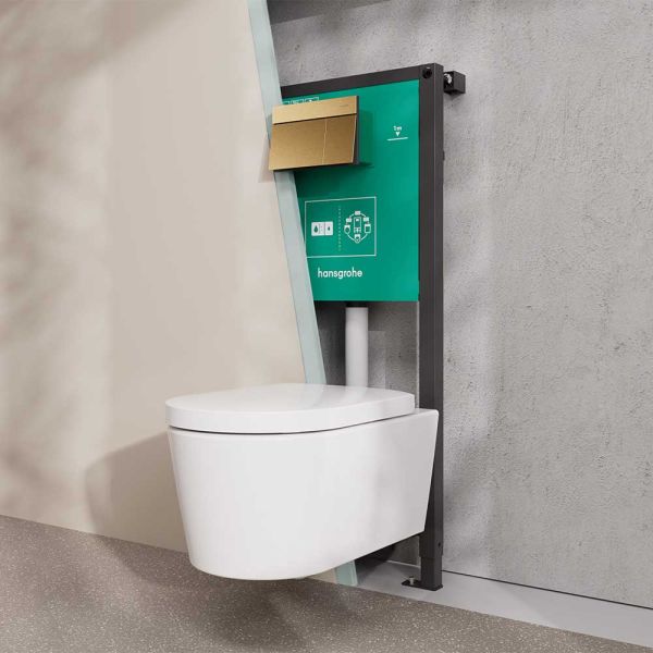 hansgrohe iFrame Element E Betätigungsplatte, eckig, für 2-Mengen-Spülung