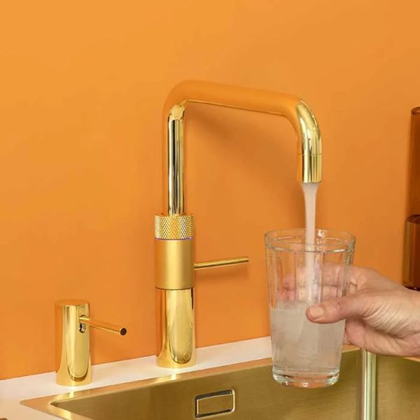 Quooker Fusion Square Kochendwasser-Wasserhahn gold 3FS