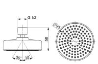 Vorschau: Hansa Hansabasicjet Kopfbrause Ø95mm 1-strahling, schwenkbar, chrom