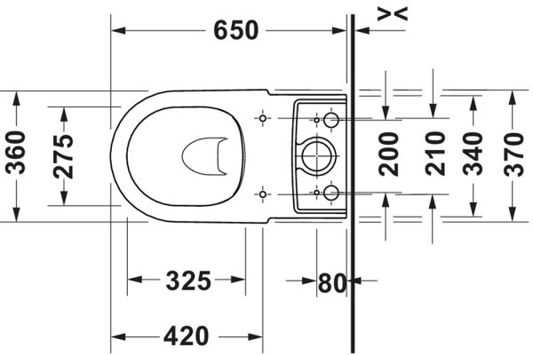 Duravit Balcoon Stand WC für Kombination, clay terra matt